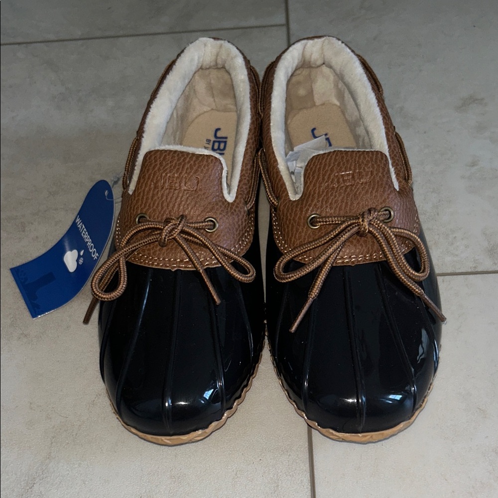 JBU Tan and Chocolate Brown Waterproof Boots